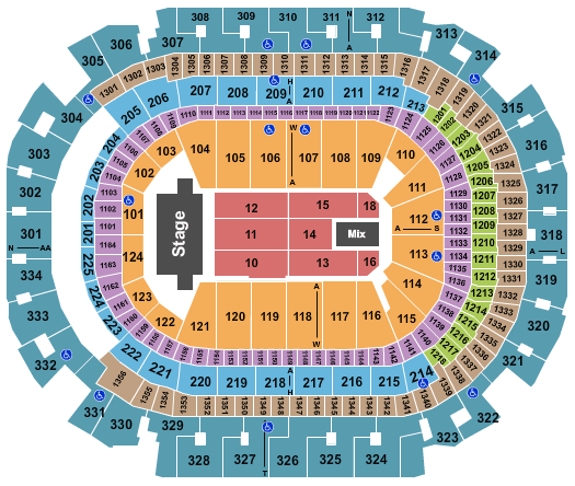 American Airlines Center Trans-Siberian Orchestra Seating Chart